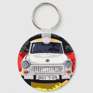 Chaveiro Carro Trabant e bandeira alemã, Muro de Berlim