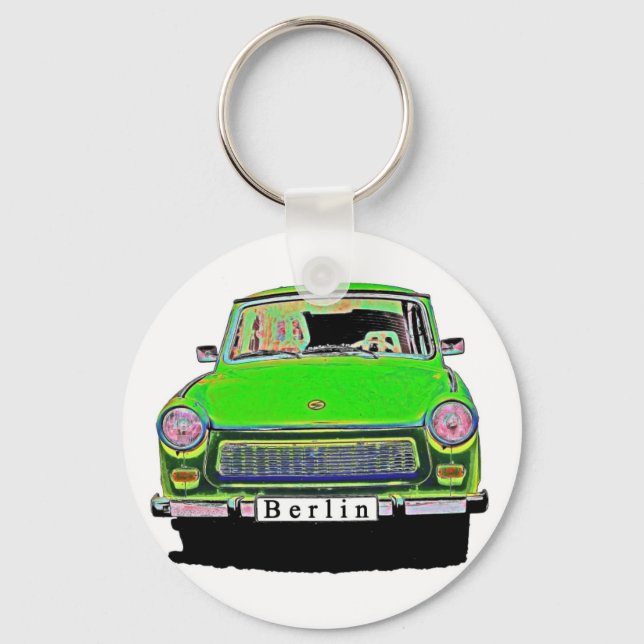 Chaveiro Carro Trabant em Verde, Berlim (Frente)