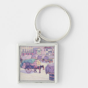 Chaveiro Carros do feno, mercado de Cumberland (óleo em