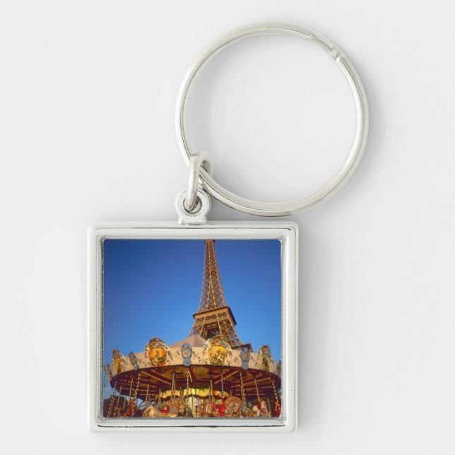 Chaveiro Carrossel, Torre Eiffel, Paris, França (Frente)