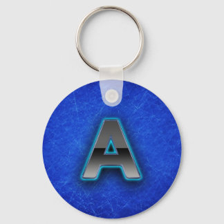 Chaveiro Carta A - edição azul neon
