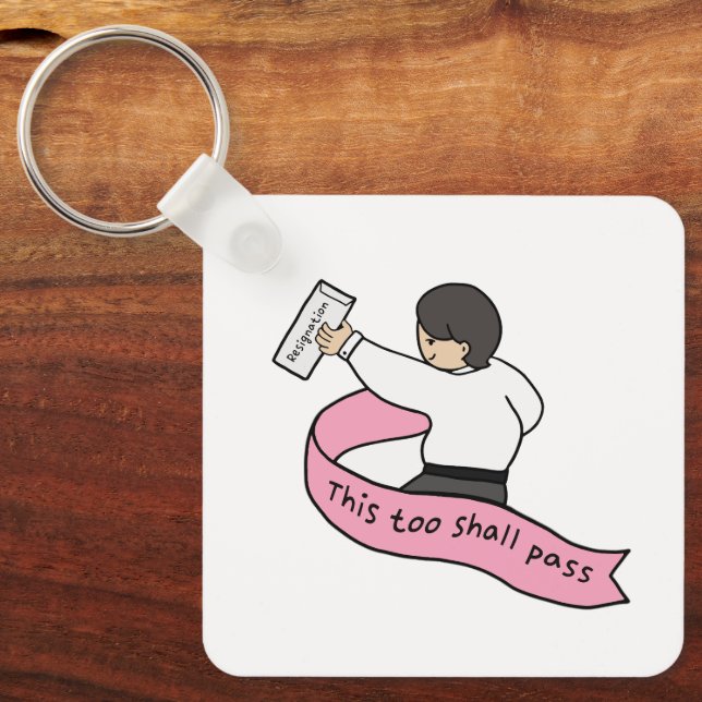 Chaveiro carta de demissão, presente de demissão, adeus (Frente)