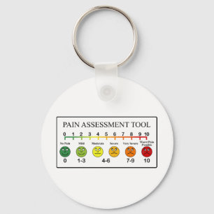 Chaveiro Carta médica da ferramenta da avaliação da dor