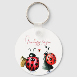Chaveiro Cartão de Dia de os namorados Ladybug