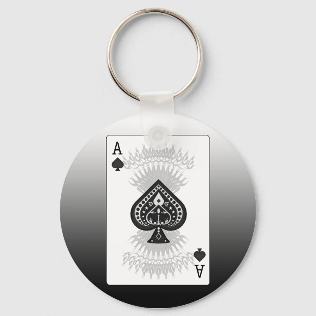 Chaveiro Cartão de Poker Ace of Spades: (Frente)