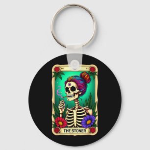Chaveiro Cartão de Tarot O Esqueleto do Coque Desgrenhado H