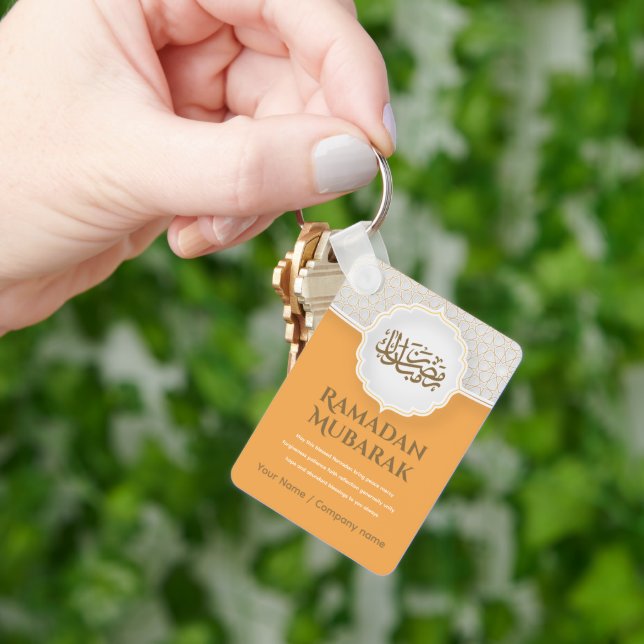 Chaveiro Cartão Eid Mubarak com Masjid (Mão)