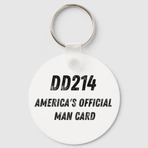 Chaveiro cartão oficial de homem da américa dd214
