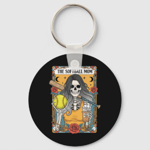 Chaveiro Cartão Tarot de Mãe de Softbol Esqueleto Mãe Flora