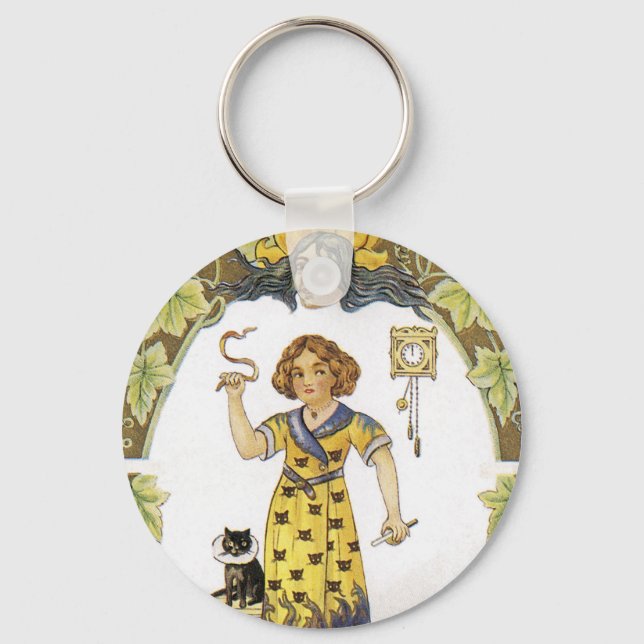 Chaveiro Cartão Vintage Halloween (Frente)