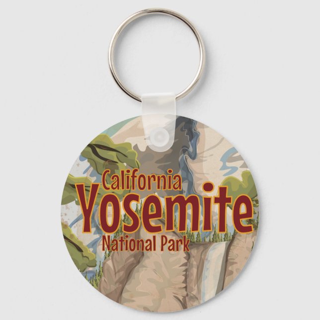Chaveiro Cartaz Antigo de Yosemite (Frente)