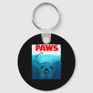 Chaveiro cartaz de filme engraçado de patas de cão Chihuahu