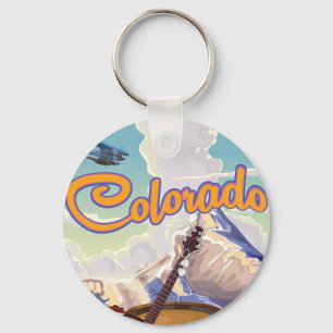 Chaveiro Cartaz de impressão de desenho animado do Colorado
