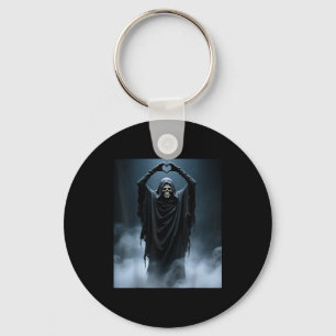 Chaveiro Cartaz de terror de rosto assustador mãos coração