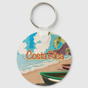 Chaveiro Cartaz de Viagem Antigo da Costa Rica