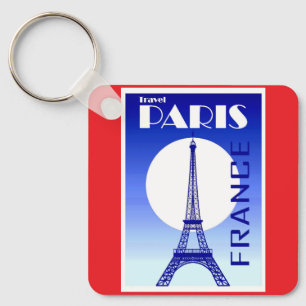 Chaveiro Cartaz de viagem antigo de Paris, França