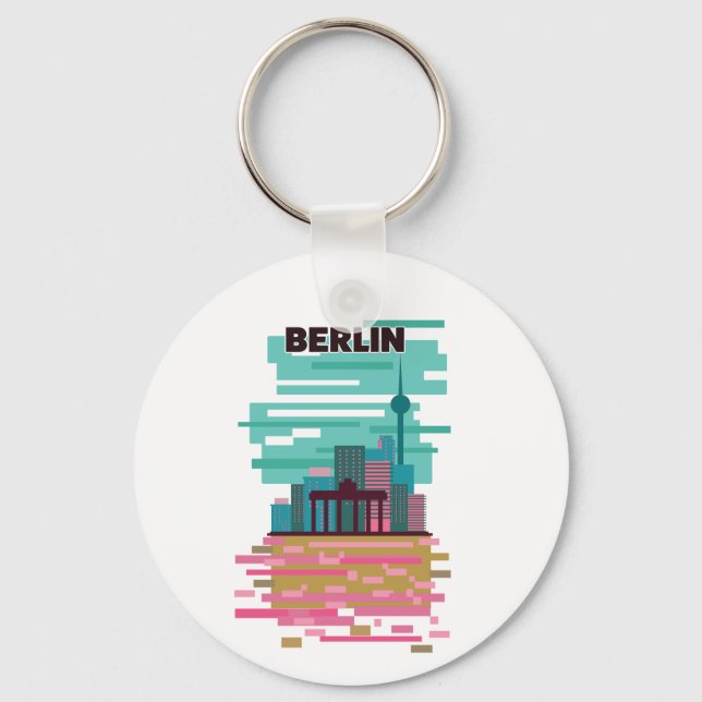 Chaveiro Cartaz de viagem de Berlim (Frente)