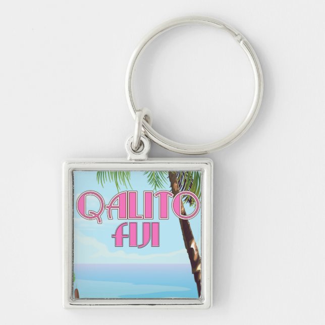 Chaveiro Cartaz de viagem Qalito Fiji (Frente)