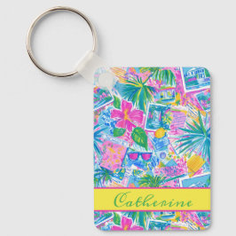 Chaveiro Cartões Postais de Praia Tropical Personalizados