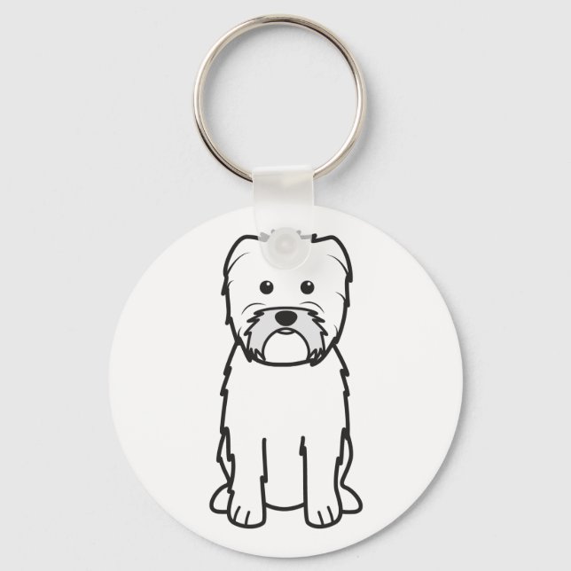 Chaveiro Cartografia do Cão Affenpinscher (Frente)