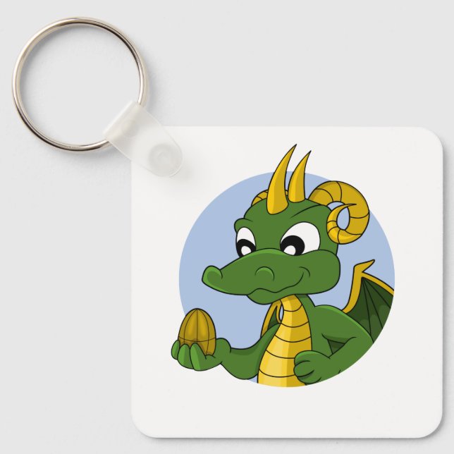 Chaveiro Cartografia do dragão verde (Frente)