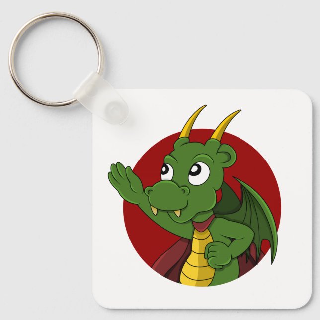 Chaveiro Cartografia do dragão verde (Frente)