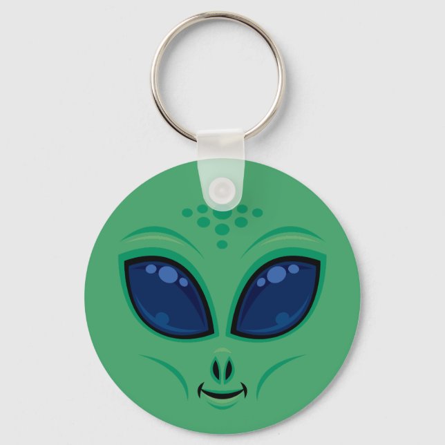 Chaveiro Cartoon Alienígena Amigável (Frente)