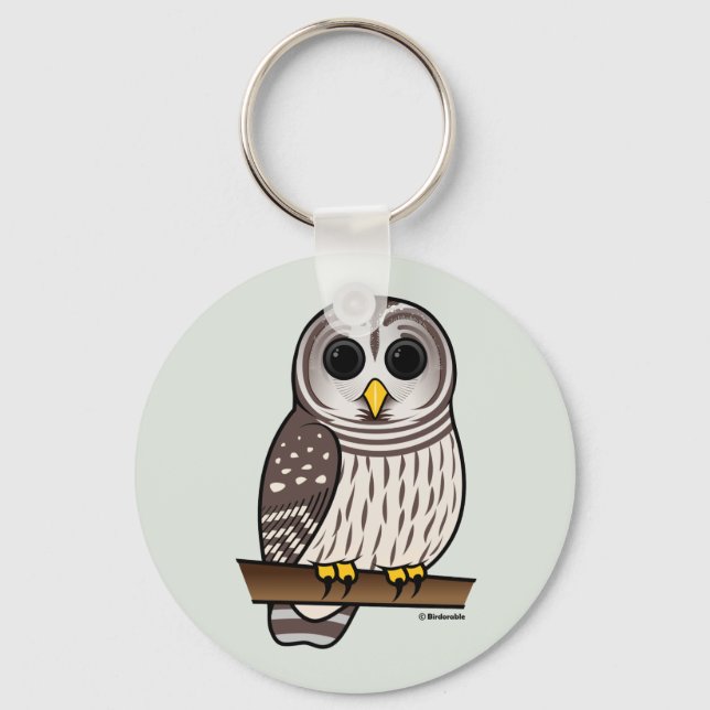 Chaveiro Cartoon Barred Owl (Frente)