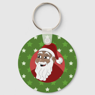 Chaveiro Cartoon Black Santa Claus