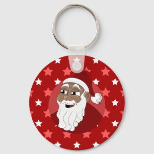 Chaveiro Cartoon Black Santa Claus