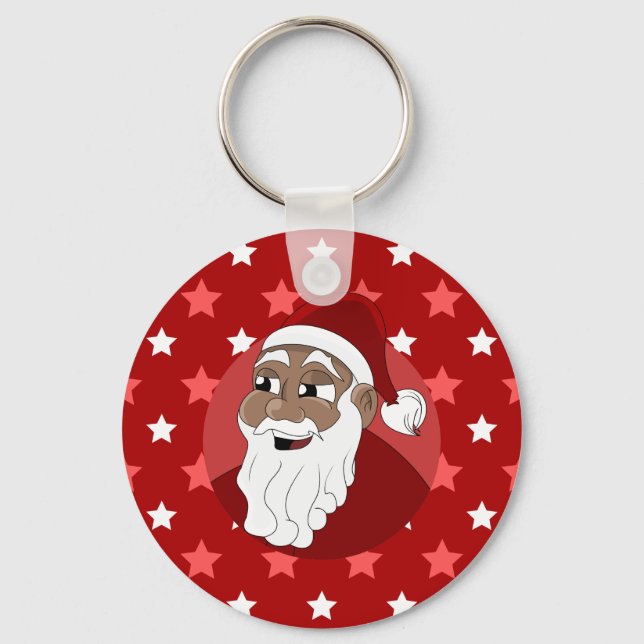 Chaveiro Cartoon Black Santa Claus (Frente)