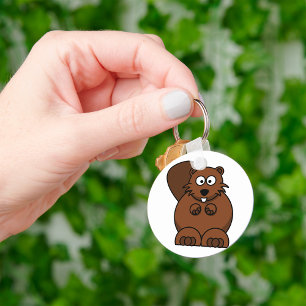 Chaveiro Cartoon Bonito — Castor — Floresta Engraçado