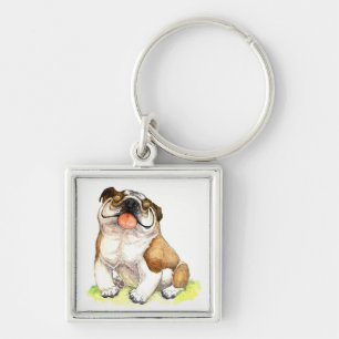 Chaveiro Cartoon  Cachorrinho Bulldog Inglês  Porta Chaves