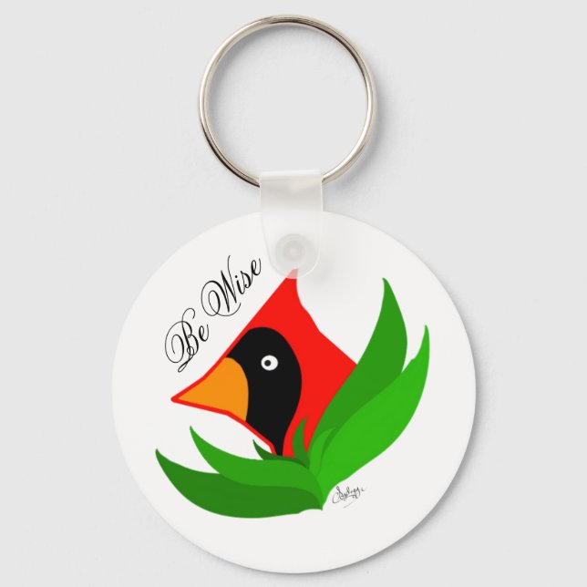 Chaveiro Cartoon Cardinal Bird (Frente)