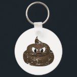 Chaveiro Cartoon Cartoon Belt Buckle, Afastado e Zangado<br><div class="desc">Um desenho de um cocô zangado. Personagem de desenho animado com efeito angustiante.</div>