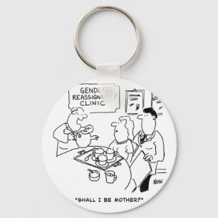 Chaveiro Cartoon Clínico de Reatribuição de Gênero