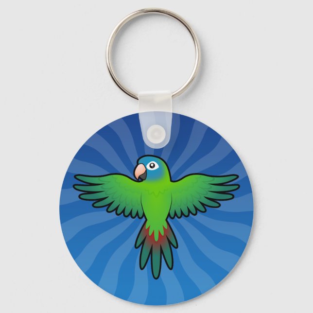 Chaveiro Cartoon Conure / Lorikeet / Papagaio (Frente)