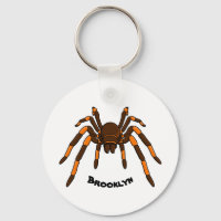 Cartoon de aranha-do-marrom e-laranja-acastanhado