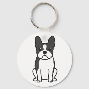 Chaveiro Cartoon de Boston Terrier Dog