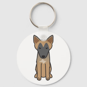 Chaveiro Cartoon de Cão Malinois Belga