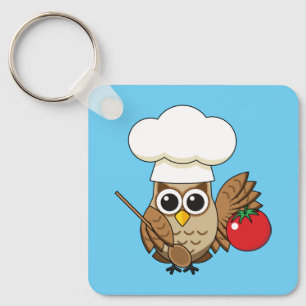 Chaveiro Cartoon de Coruja Cozinhar