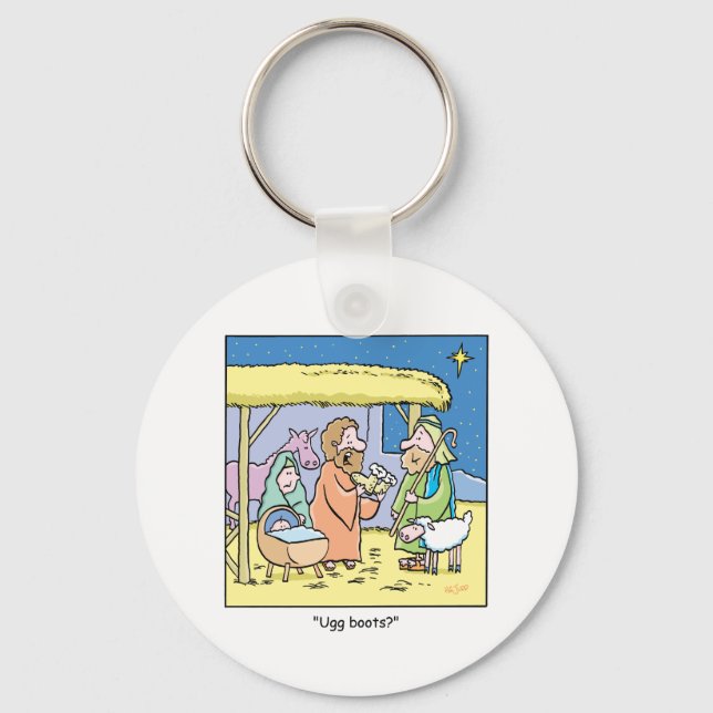 Chaveiro Cartoon de Natal Boots Ugg (Frente)