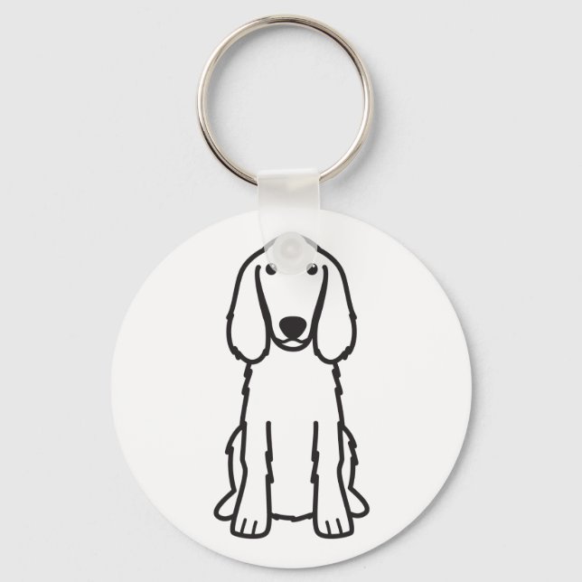 Chaveiro Cartoon do Cão Setter Irlandês (Frente)