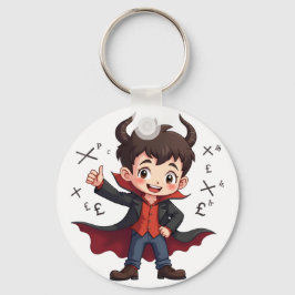 Chaveiro Cartoon Engraçado do Professor de Matemática - Edu