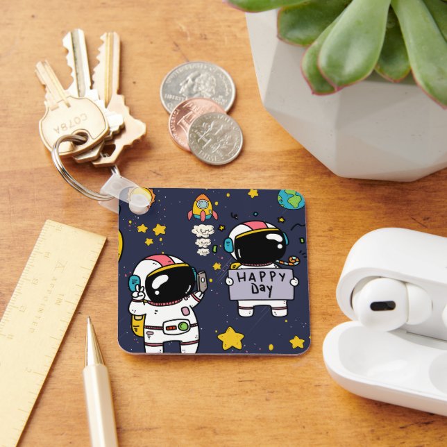 Chaveiro Cartoon espacial astronauta (Mesa)