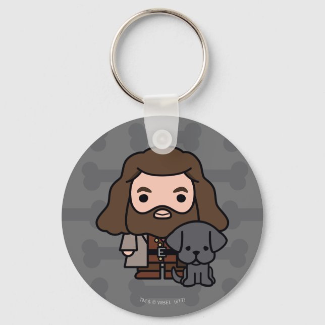Chaveiro Cartoon Hagrid e Fang Character Art (Frente)