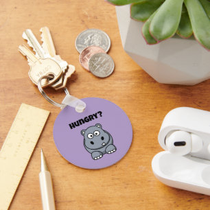 Chaveiro Cartoon Hippo Funny Kids Hippopotamus