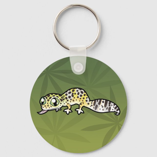 Chaveiro Cartoon Leopard Gecko (Frente)
