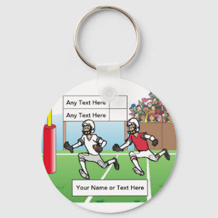 Chaveiro Cartoon masculino do jogador de futebol por Printe