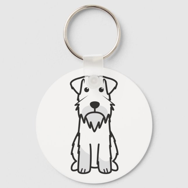 Chaveiro Cartoon Miniatura Schnauzer (Frente)